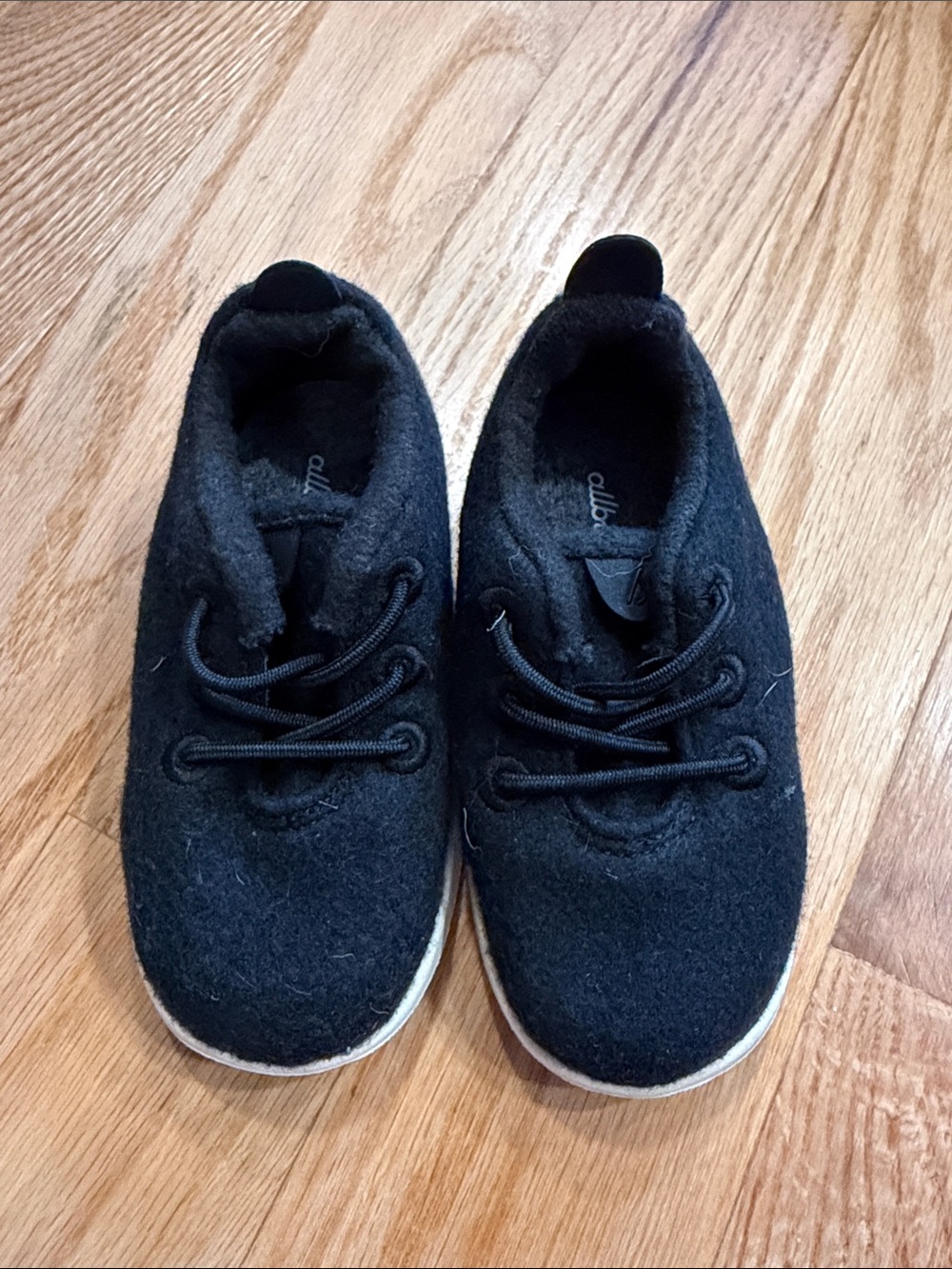 Allbirds Kids Wool Runners - Black Casual Sneakers - Cozy Slip-On Style